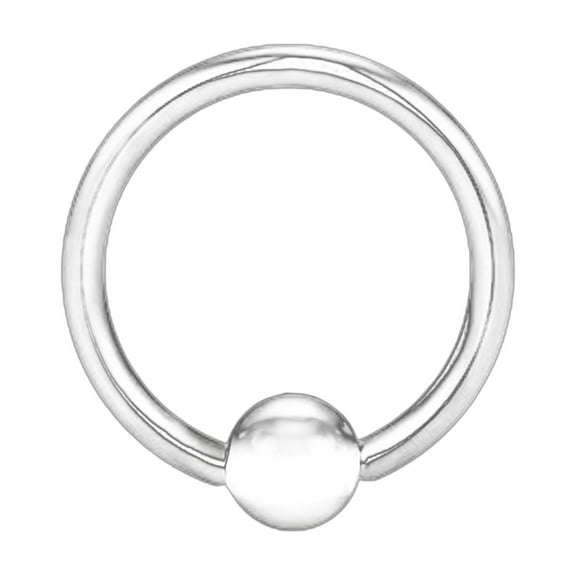 Ritastephens 14K White Gold Captive Bead Ring Body Jewelry