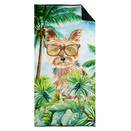 Caroline's Treasures CK2990TWL3060 Yorkie Premium beach-towels, Multicolor
