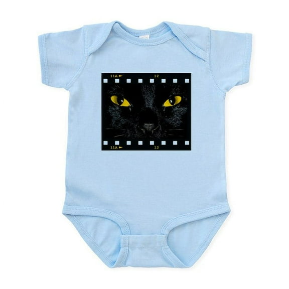 CafePress - Black Cat Stare Infant Bodysuit - Baby Light Bodysuit, Size Newborn - 24 Months