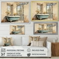 thumbnail image 4 of Designart "Vintage Tile Bathroom I" Bath & Laundry Floater Framed Wall Decor, 4 of 7