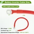 thumbnail image 4 of Cables de batería de inversor de 2 AWG de 3/8" Lug, cobre estañado, 1 pieza, rojo, 1.5 pies, 4 of 7