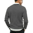 thumbnail image 2 of Men's Cable Knit V Neck Sweater Long Sleeve Classic Casual Pullover Knit Top, 2 of 4