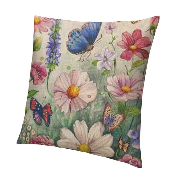 BANET Flower Pillow Covers Pink Print Decorative Throw Pillows Sofa Decor