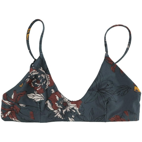 Tavik Womens Nahla Bralette Bikini Swim Top, Grey, X-Small