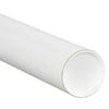 Bulk Pack: 15 White Shipping Tubes, 4x24", Caps Included