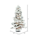 thumbnail image 5 of Vickerman 6' Flocked Spruce Artificial Christmas Tree with 300 Clear Lights, 5 of 6