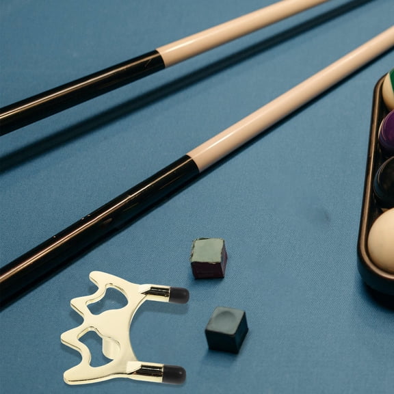 OUNONA Golden Copper Pool Cue Bridge Stick with Cross Bridge Design for Enhanced Cue Storage and Game Control Performance