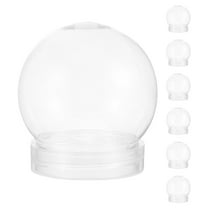 FELTECHELECTR DIY Snow Globe Craft Clear Design For Holiday Decorations 7Pcs 4 Inches