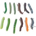 thumbnail image 1 of HUGFEGWE 6Pcs Random Style Simulation Caterpillar Plastic Fake Worm Crawling,Halloween Prank Joke,Insects Science Educational Learning,Novelty and Gag CA919-86323, 1 of 5