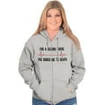 thumbnail image 3 of For A Second Bored Me EKG Humor Zip Up Hoodie Men's Women's Brisco Brands X, 3 of 6