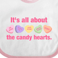 thumbnail image 4 of Inktastic Candy Hearts II Girls Baby Bib, 4 of 4