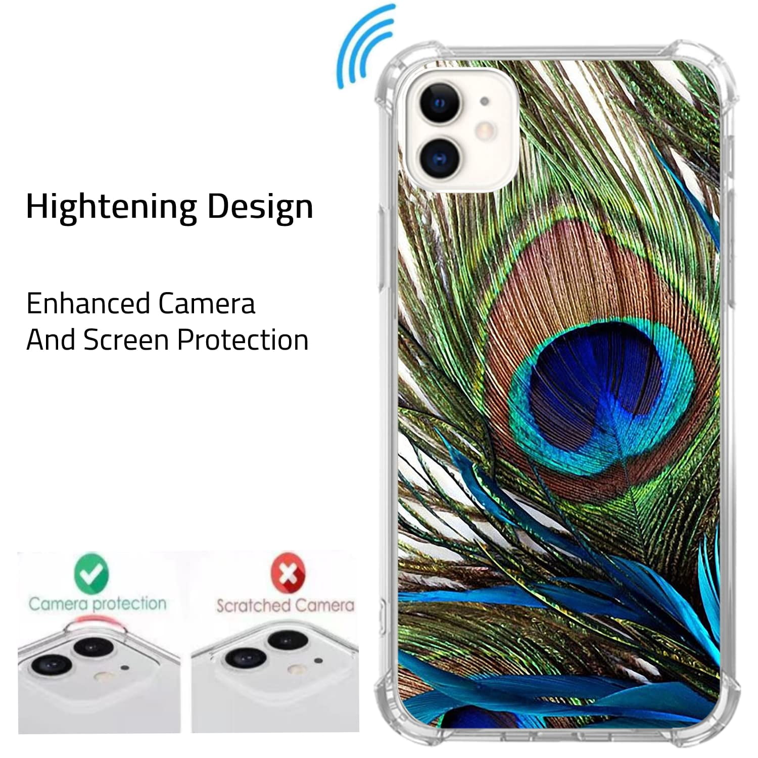 iPhone - Feathers Amazon.com: Caseative for iPhone 12 Pro Case,Holographic