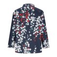 thumbnail image 5 of JGGSPWM Collared Button Down Shirts for Women Long Sleeve Dressy Casual Printed Tops Loose Fit Spring Trendy Tunic T Shirt Black XXL, 5 of 6