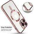 thumbnail image 5 of Case Made for iPhone 15 Pro Max 6.7 Inch [Built-in Camera Lens Protector] [Compatible with MagSafe] Anti-Scratch Shockproof Protective Slim Electroplated Case for Women Men - Pink, 5 of 14