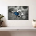 thumbnail image 2 of Elephant Stock Butterfly Pop Wall Art - Horizontal Canvas Wall Art - Living Room Wall Decor - Animal Canvas - Gray And Blue Decor - 12" x 8", 2 of 4