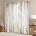 thumbnail image 2 of jejeloiu Minimalism Geometric Strips Blackout Curtains Set of 2 (52x84 Each),White Brown Window Curtains For Adults, 2 of 6