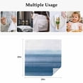 thumbnail image 4 of Haze Blue White Ombre Cloth Napkins, Vintage Gradient Striped Aesthetics Washable and Reusable Dinner Napkins Set of 6, Table Napkin for Kitchen Party Birthday Wedding Hotel Housewarming 20"x20", 4 of 8