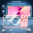 thumbnail image 5 of Nalacover Clear Magnetic Case for iPhone 14 Pro with Camera Lens Sliding Protective Cover, Hybrid Acrylic Soft TPU Hard PC Shockproof Case Compatible with MagSafe Wireless Charging Case, Pink, 5 of 6