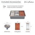 thumbnail image 6 of Rivage 33 x 19 Single Basin Undermount Kitchen Workstation Sink, 6 of 15