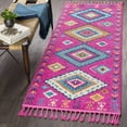 thumbnail image 4 of Hauteloom Franktown Living Room, Bedroom Area Rug - Bohemian/Global - Fuchsia, Aqua, Ivory - 9'2" x 12'2", 4 of 13