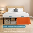 thumbnail image 4 of 16-Inch Drop RV King Size 72" x 80" Orange Solid Bed Skirt Split Corner Pleated Style Easy Fit Easy Care 100% Egyptian Cotton 500 Thread Count, 4 of 6