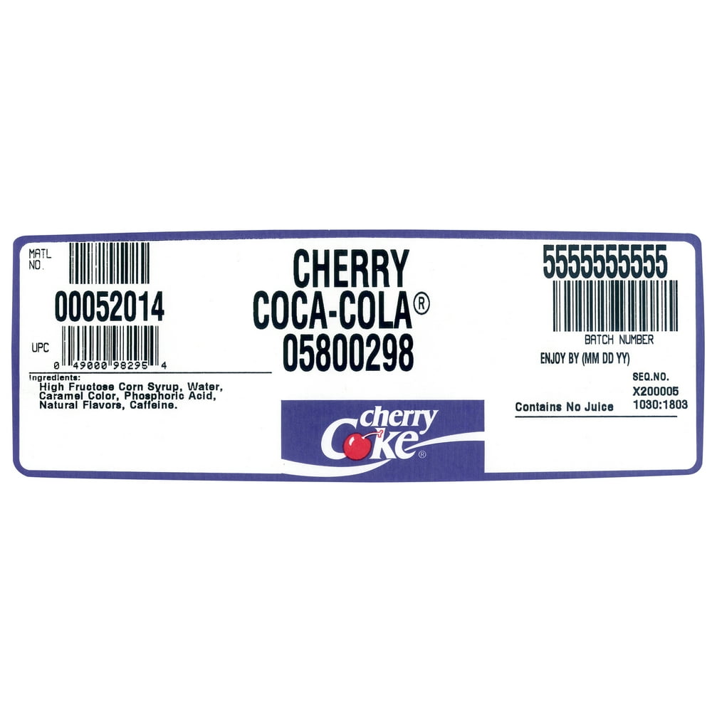 CocaCola Cherry Coke Fountain Syrup Bib, 2.5 Gallon