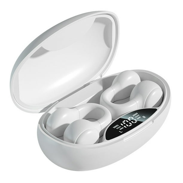 Auriculares inalámbricos Bluetooth con clip para la oreja, auriculares de conducción ósea, Bluetooth 5.3, clip de oreja abierto, auriculares inalámbricos deportivos con clip, auriculares exteriores