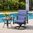 thumbnail image 3 of Aoodor 4-Piece Outdoor Chair Cushions 45 x 22 x 4 Inch Patio Furniture Seat Cushion - Dark Blue, 3 of 10