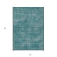 thumbnail image 3 of 3' X 5' Teal Blue Washable Indoor Outdoor Area Rug, 3 of 5