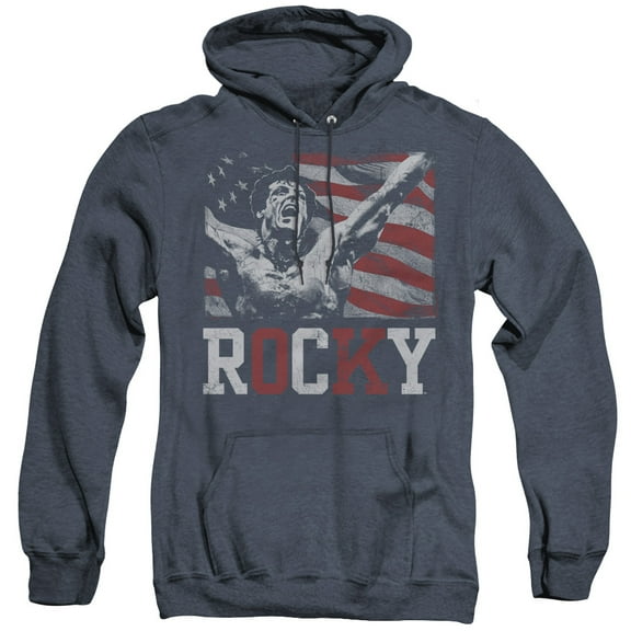 Rocky Flag Champion Adult Heather Hoodie Sweatshirt Navy