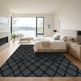 thumbnail image 3 of ODIKA 4'x6' Machine Washable Non-Slip Area Rug, Geometric Dark Gray High Traffic Rug, Gray, 1103097, 3 of 7