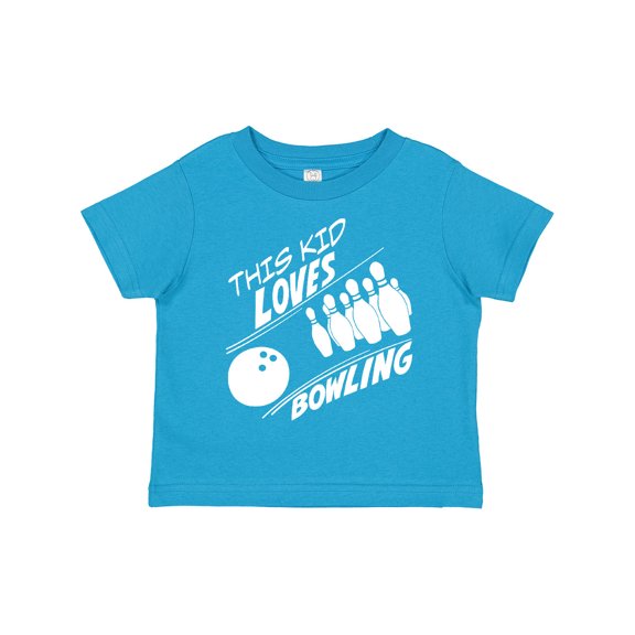 Inktastic This Kid Loves Bowling Boys or Girls Toddler T-Shirt