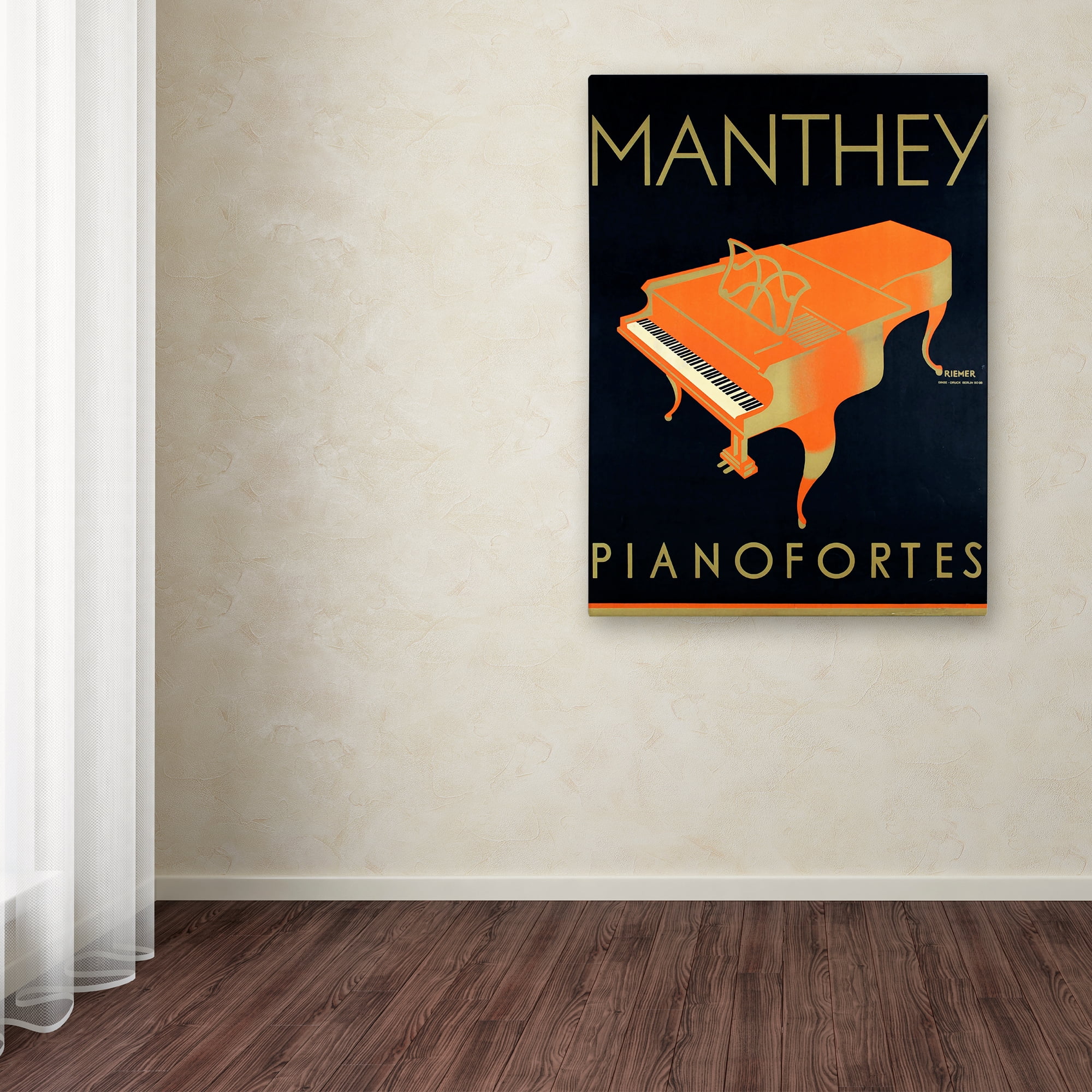 Manthey Piano' Canvas Art by Vintage Apple Collection