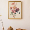 thumbnail image 2 of 3 piezas de pinturas sin marco Ounissouiy colgantes impermeables con imágenes Vintage Rosa flor, 2 of 6