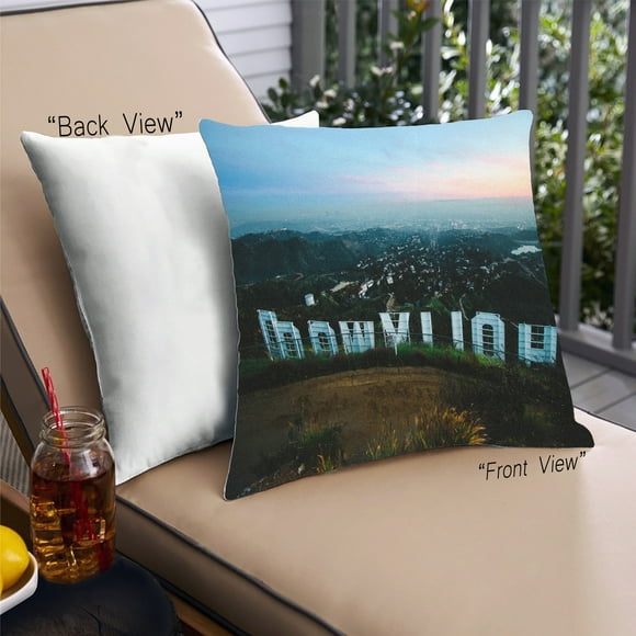 Ahgly Company Sites Hollywood Coussin d'Extérieur, 18 Pouces par 18 Pouces