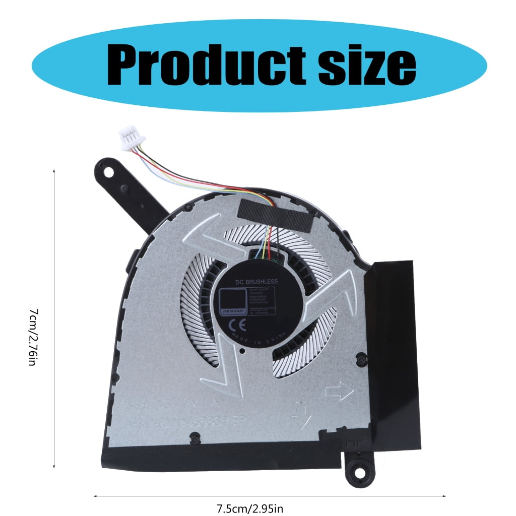 BQBQERT Replacement CPU Cooling Fan Notebook Coolers Metal Heat Dispersion Fan for FX607 FA607 2024 FX607JU FX607JV FA607PI