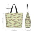 thumbnail image 5 of Pofeuu Twig Sloth Print Reusable Grocery Bags - Washable, Foldable, Packable Tote, Large Handles, Heavy Duty, Zippered Top Pouch, 5 of 8