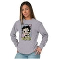 thumbnail image 4 of Betty Boop Sassy Cute Retro Toon Women's Long Sleeve T Shirt Brisco Brands L, 4 of 6
