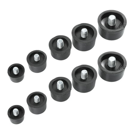 Soimiss Small Rubber Mallet Mallet Hammer Replacement Rubber Black 10pcs