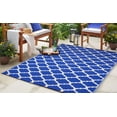 thumbnail image 5 of Erbanica 4' x 6' Blue Trellis Reversible Indoor/Outdoor Plastic Rug, 5 of 5