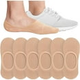 thumbnail image 3 of Viluyesy Womens No Show Socks 6 Pairs, Low Cut Breathable Stretch Non-Slip Basic Invisible Liner Socks Beige, 3 of 4