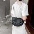 thumbnail image 4 of Bolso cruzado de paja tejido a para mujer, bolso de hombro para pya, bolso tejido a Negro Colcomx bolso de paja, 4 of 8