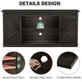 thumbnail image 4 of Lacoo TV Wood Stand Sliding Barn Door Storage Farmhouse TV Cabinet and Adjustable Storage Shelves, Dark Brown, 4 of 7