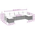 thumbnail image 5 of vidaXL 7 Piece Garden Sofa Set with Cushions Black Poly Rattan, 5 of 5