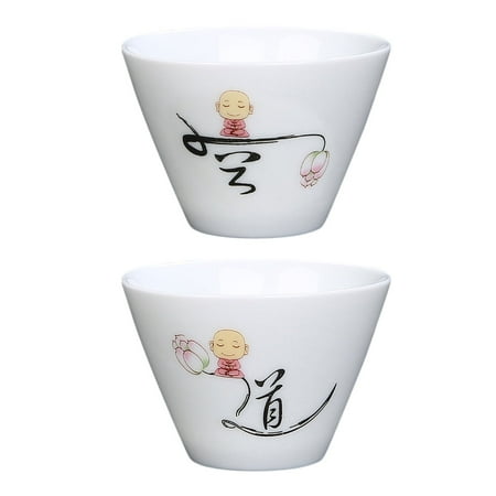 

2Pcs Retro Tea Cups Ceramic Teacups Kung Fu Teaware Decorative Drinking Cups