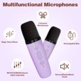 thumbnail image 2 of SunshineFace Kids Karaoke Machine, Portable Bluetooth Speaker with Wireless Microphone, Music Player Toys for Girls Boys 4, 5, 6, 7, 8, 9, 10,12+Year Old Birthday Party（Purple）, 2 of 8