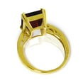 thumbnail image 2 of Galaxy Gold 7.50 CT Octagon Garnet Ring with Diamond Accents in 14k Yellow Gold, 2 of 3