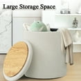 thumbnail image 3 of Korser Round Ottoman with Storage Set of 2,Corduroy for Living Room,Bedroom,Beige, 3 of 7