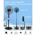 thumbnail image 2 of Ventilador de escritorio y mesa, ventilador de pedestal con batería, ventilador de flool con circulación de aire plegable y de altura ajustable para exteriores, patio, playa, viajes, habitación, n, 4, 2 of 5