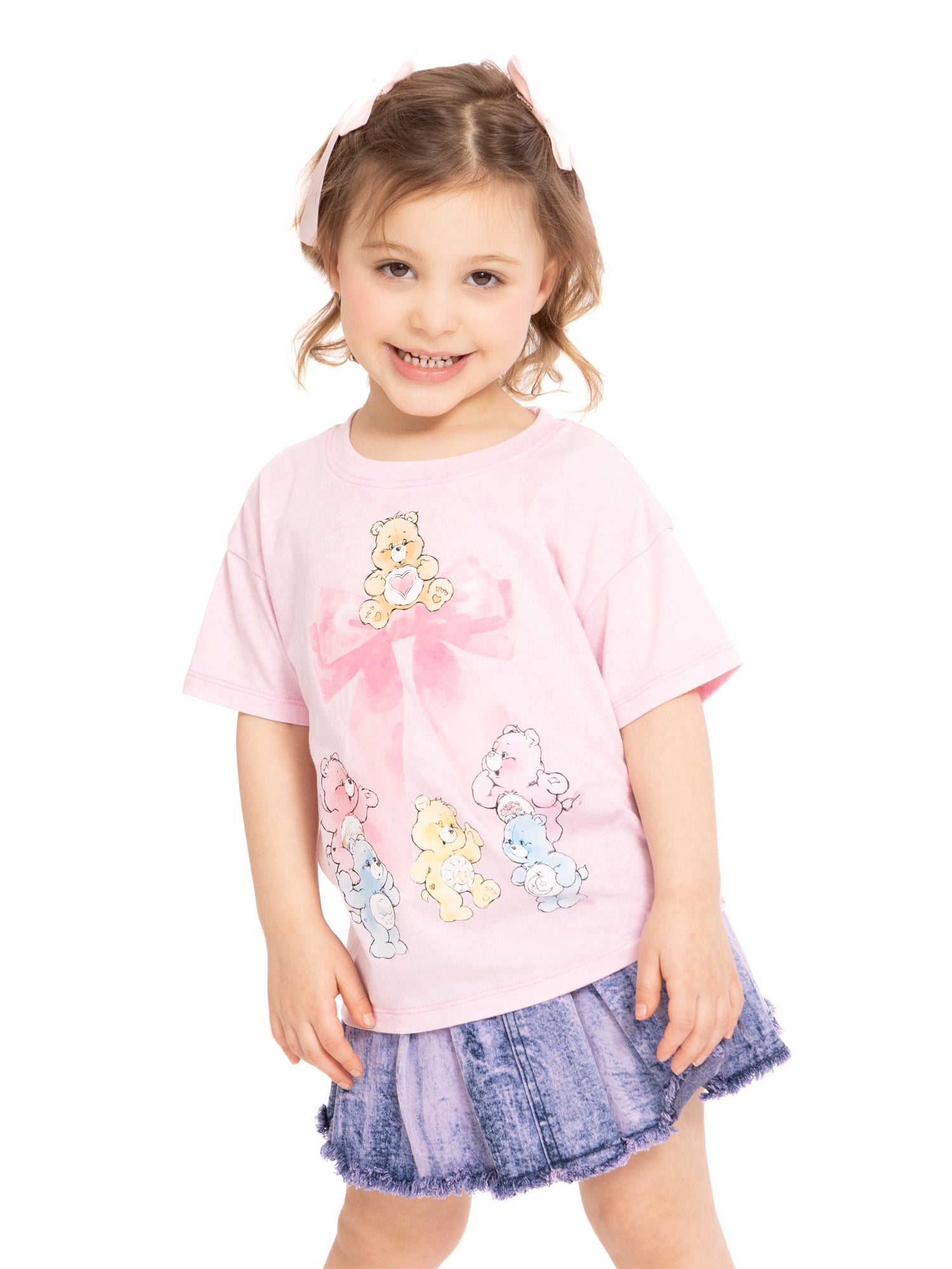 Care Bears Toddler Girls Graphic Crewneck Tee with Short Sleeves, Sizes 12M-5T